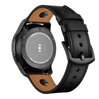 за Ticwatch Pro 2020 да гледате ленти 22 мм Quick Release естествена кожа колани гривни, гривни за Samsung Gear S3Galaxy 46 мм