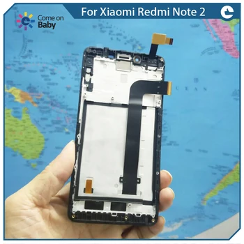 За Xiaomi Hongmi Note 2 Redmi Note 2 Note2 LCD екран+ сензорен оригинален дигитайзер с рамка 5,5 инча с инструменти
