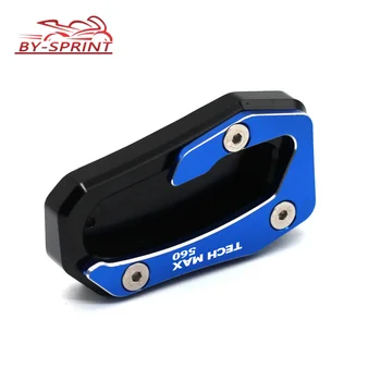 За Yamaha TMAX 560 TMAX560 2020 Motorcycle Side Stand Foot Extension Kick Stand Extension Plate Aluminum Tech Max 560 Лого