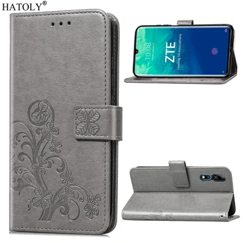 За корицата на ZTE Axon 10 Pro Case ПУ Leather Flip Phone Wallet Case Axon 10 Pro Card Holder Funda делото за ZTE Axon 10 Pro 5G