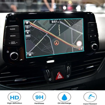 Закалено стъкло екрана стоманена предпазна филм за Hyundai New i30 i30 ESTATE I30N 8-инчов автомобилен GPS навигатор 2017 2018 година