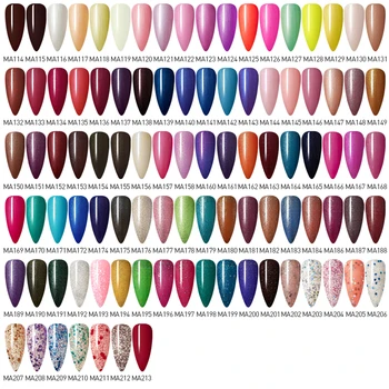 Запознайте се с 8 бр. чист цвят блясък на ноктите с гел-лак Лак комплект Soak Off UV LED Nail Art Design маникюр фигура гел комплект