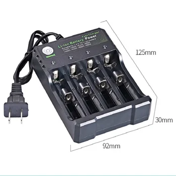 Зарядно устройство 18650 Li-ion Battery 4.2 V Four Slot Line Full Charge Shutdown from Factory Fashlight batteries Charger