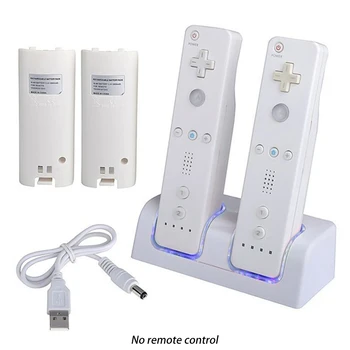 Зарядно устройство за дистанционно управление Dual Station Gamepad Stand Charging Dock LED Light For Nintend For Wii
