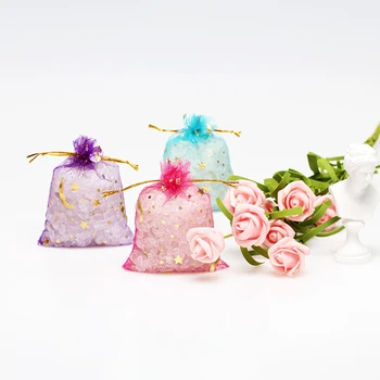 Звездите и Луната дизайн органза подарък чанта бижута опаковка чанти сватбена украса на партията Drawable чанти чанти Sachet