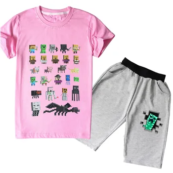 Игра лятна нова детски дрехи Бебешки Sleeve Clothing For Boys Girls Cotton Toddler Kids Suit Two-piece Clothes Sets