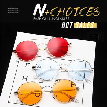 игуетта кръгли прозрачни слънчеви очила Жени 2019 ретро двойна балочный дизайн метални слънчеви очила рамка сенки за жени Oculos De Sol IYJB149