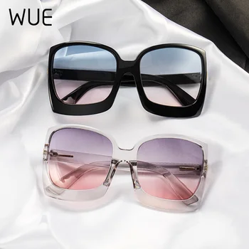 Извънгабаритни площад слънчеви очила Жени 2019 Vintage Black T Frame Sun Galsses мъжете луксозна марка черни нюанси UV400 нова мода