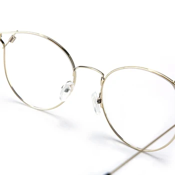 Изискан котешки уши модни очила метал пълен кадър литературен пролет плоско огледало студент тенденция ретро личност слънчеви очила рамка.