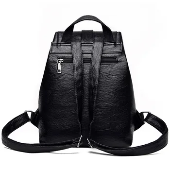 Изкуствена кожа раници високо качество дамски модни чанти за рамо с голям капацитет за пътуване раница за пътуване ученически чанти