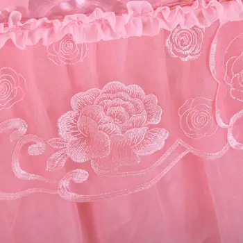 Източното дантела розово червен сватбен комплект легла Queen King size памучни покривки покривки пухени Queen King size parure de lit