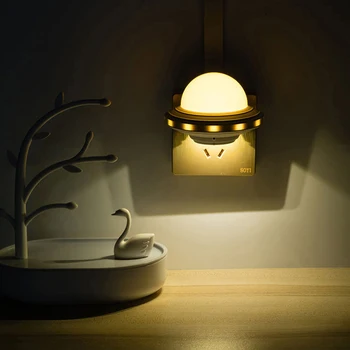Интелигентен дистанционно управление Night Light Plug-in Led спалня лампа нощна лампа светещ кърмеща лампа Dimmable