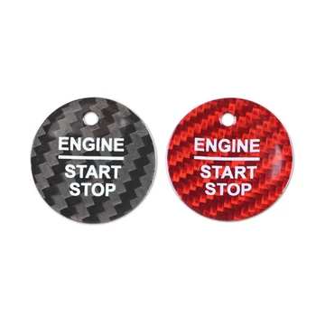 Интериор От Карбон Двигател Start Stop Бутон На Кутията Капак Завърши Start Stop Един Бутон За Ford Fusion Explorer Edge Mustang