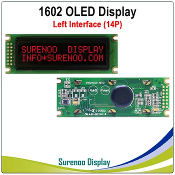 Истински OLED-дисплей, ляв паралелен интерфейс е съвместим с 1602 162 16*2 цифров LCD модул на дисплея LCM Screen build-in WS0010