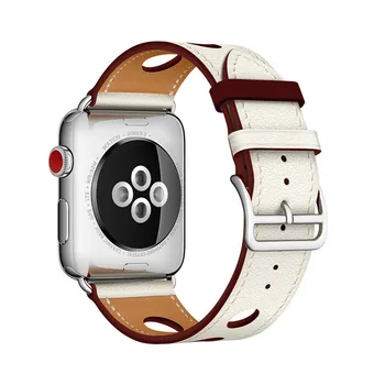Каишка за часовник Apple Watch Серия 6 SE 40/44 мм естествена кожа Single Tour каишка за часовник на аксесоари за Apple iWatch Series 5 4 3