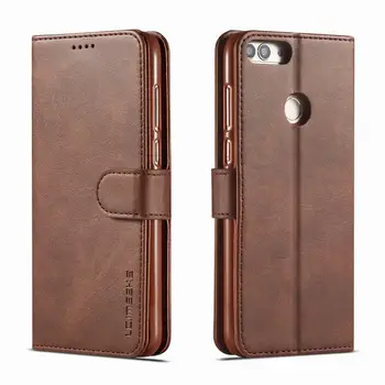 Калъф Huawei P Smart Cover Case магнитен флип луксозен ретро просто чантата кожена чанта за телефон Huawey Psmart 2018 2019 Корпуса