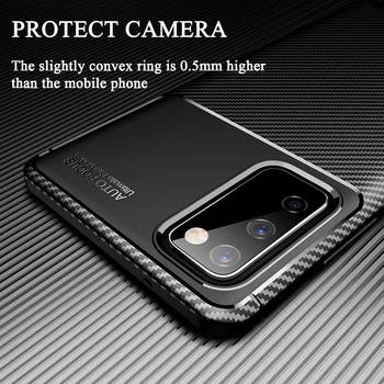 Калъф за Samsung Samsung Galaxy S21 Ultra Case S21 Plus корпуса Luxury Carbon Fiber Soft TPU силиконов броня калъф за Samsung S20 FE