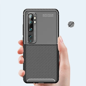 Калъф за Xiaomi MI Note 10 Case Case Cover Luxury Carbon Fimber Bumper Phone Case on For Xiaomi Note 10 Pro MI CC9 Pro Funda