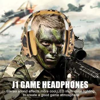 Камуфлаж PS4 жични слушалки слот дълбок бас слушалки компютър gamer слушалки слушалки с микрофон за КОМПЮТЪР, компютър, лаптоп, телефон