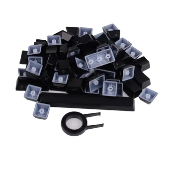 Капачки за ключове набор от предната / страничната печат с подсветка Cherry MX капачки за ключове гребец за Tenkeyless 87/104 ръчна детска клавиатура черен