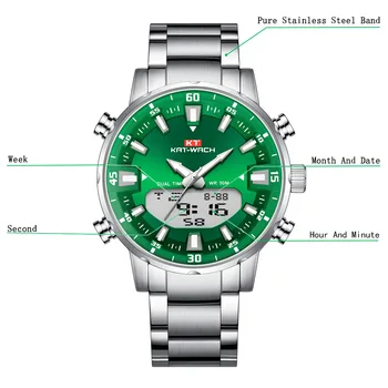 КАТ-WACH Watch Male 2020 спорт цифрови часовници Мъжки водоустойчив стоманени военни кварцови часовници за мъже ръчен часовник Relogio Masculino