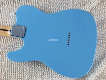 Китай китара завод потребителски нов високо качество синьо 6 струни електрическа китара с хромирано оборудване безплатна доставка
