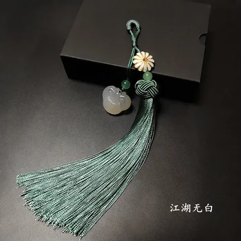 Китайски вятър възстановява пътя на древните китайски рокля с брошка пискюл висулка ханфу яка от естествени брошки и аксесоари