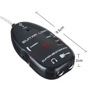 Китара с USB-интерфейс кабел-адаптер за MAC / PC запис на CD за електрическа китара бас-китара аксесоари