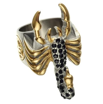 Класическа мода диво висококачествено метално животно Скорпион пръстен Мъжки пръстен скорпионское