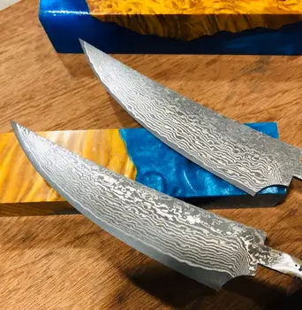 Класически ловен нож комплект Дамаск острието на детайла САМ фиксирано острие 58HRC къмпинг нож