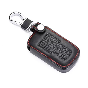 Кожен калъф за ключове на автомобила чанта за Toyota Sienna 2012 2016 Tacoma Smart Keyless Remote Fob Cover Protector Ключодържател