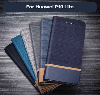 Кожен Калъф За Мобилен Телефон Huawei P10 Lite Flip Book Case Мека Силиконова Делото Tpu За Huawei P10 Lite Business Card Slot Case