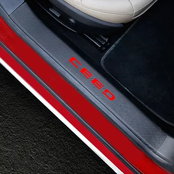 Колата аксесоари за Kia ceed е на прага на вратата табела праг праг на вратата тампон плоча въглеродни влакна изкуствена кожа 4 бр.