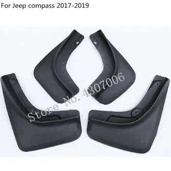 Колата капак пластмасови крило мек калник на задно колело за защита на газта калник на задно колело калник на задно колело рамка 4 бр. За Jeep Compass 2017 2018 2019 2020