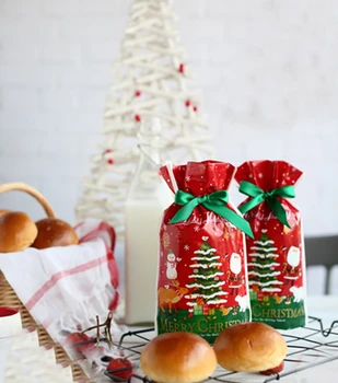 Коледен дантела чанта, Коледно парти бисквити, бонбони чанта, Коледна торбичка, за опаковане на подаръци чанти 50 бр./лот