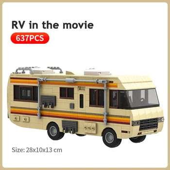 Колекция от филми на градивните елементи на MOC-20606the Breaking Bad RV модел за моделиране на камион, автобус, кола, децата САМ тухли за играчки Коледен подарък