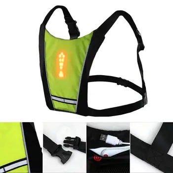 Колоездене жилетка LED Тел 20L МТБ bike Safety bag LED Turn Signal Light жилетка под наем светлоотразителни предупредителни жилетки, аксесоари за езда на нова