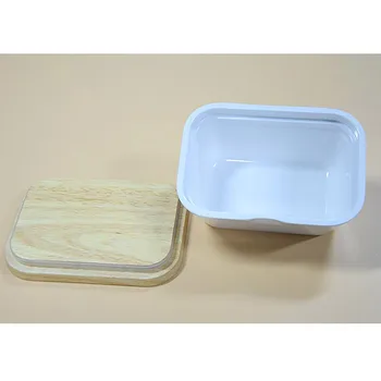 Контейнер за маслената съдове Меламиновая кутия за масло масло оборудване запечатване кутия за преносим пластмасов 250 / 400g бял с капак кутия за съхранение