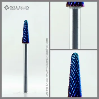 Конус малко-среден (M-113101) - син на нано покритие-WILSON волфрамов карбид нокти малко за електрически маникюр Dril