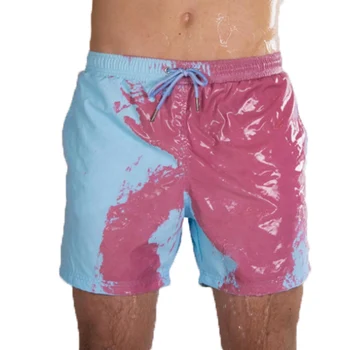 Кораб в рамките на 24 часа плажни шорти мъжете magic промяна на цвета на плуване на къси топене годишният бански бански шорти бързо съхнещи