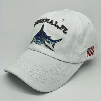 Корейската бродирани буква акула бейзболни шапки пролет есен марка възстановяване на предишното положение памук любителите на шапки за жени и мъже Casquette56-60см