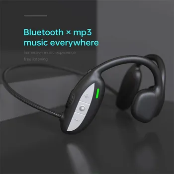 Костната проводимост слушалки подкрепа TF карта спортни Bluetooth слушалки IPX4 водоустойчив високоговорител безжичен работи слушалки с микрофон