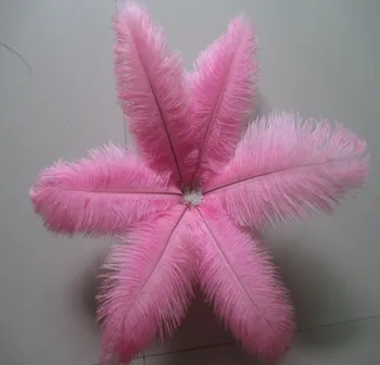 Красиво розово страусиное перо 50 бр дължина на писалката 8-10 инча / 20-25 см, сватбена украса Безплатна доставка