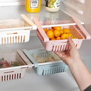 Креативен домашен хладилник на пресни преграда, кухня подредено на рафтове за съхранение на творчески класификация стелажи