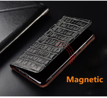 Крокодил pattern естествена кожа магнитен калъф слот за карти с памет за Apple iPhone XR / iPhone X / iPhone XS телефон чанта funda флип-надолу капачката capa