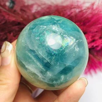 крупноразмерный топчета скъпоценен камък обхвата на кварц, флуорит най-високо качество, високо полиран зелен кристален изцеление