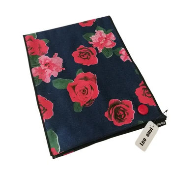 Лео анви нов дизайн деним принт на рози безкрайност шал жени памук тръба Шалове Модула шал на врата топли аксесоари Подарък за нея