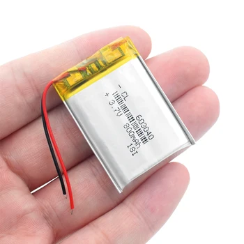 литиево-полимерна акумулаторна батерия 3.7 V 800mAh 063040 за GPS навигатор MP3 MP4, MP5 Power Bank Bluetooth високоговорител играчки 603040