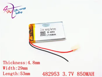 Литровата енергийна батерия 482953 3.7 V 850mAH 503050 PLIB; полимерна литиево-йонна / литиево-йонна батерия за dvr,GPS,mp3,mp4,мобилен телефон,динамика