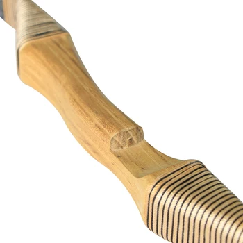 Ловен дълъг лък 30-45lbs дървена Стрелба с лък традиционен открит стрелба с лък практика извит лък за дясна ръка